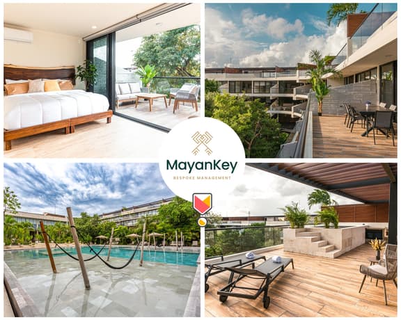 2BR Penthouse Playacar | Private Rooftop & Pool