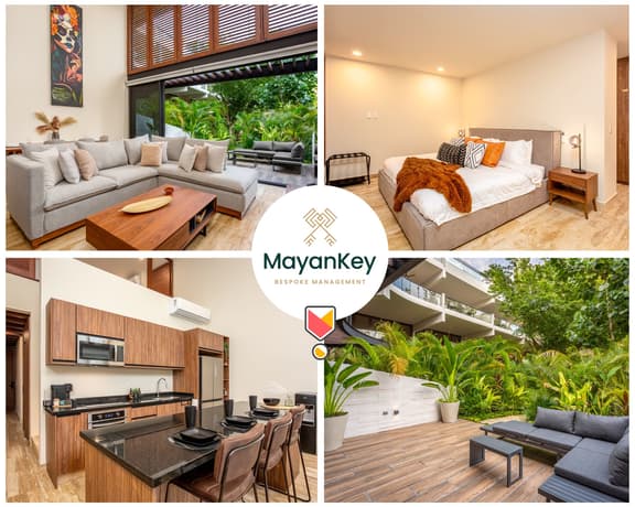 Luxe 2BR Playacar | Sleeps 6 | Private Patio & BBQ