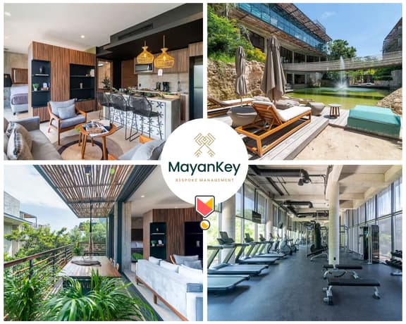 Cenote Penthouse w. Private Roof, Pool, BBQ & Gym