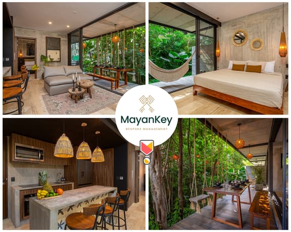 Luxe 2 BR King Suite | Gym | Coworking | Cenote