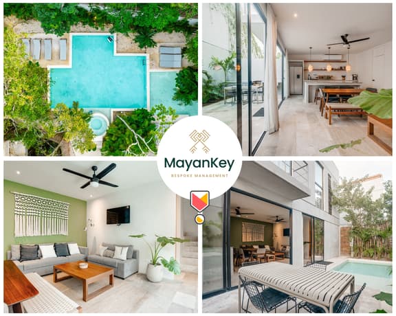 3BR Tulum Villa w/ 2 Private Pools + Rooftop Suite